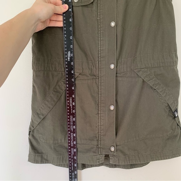 The North Face Woman’s 100% Cotton Olive Green Vest Size Medium - Picture 15 of 16